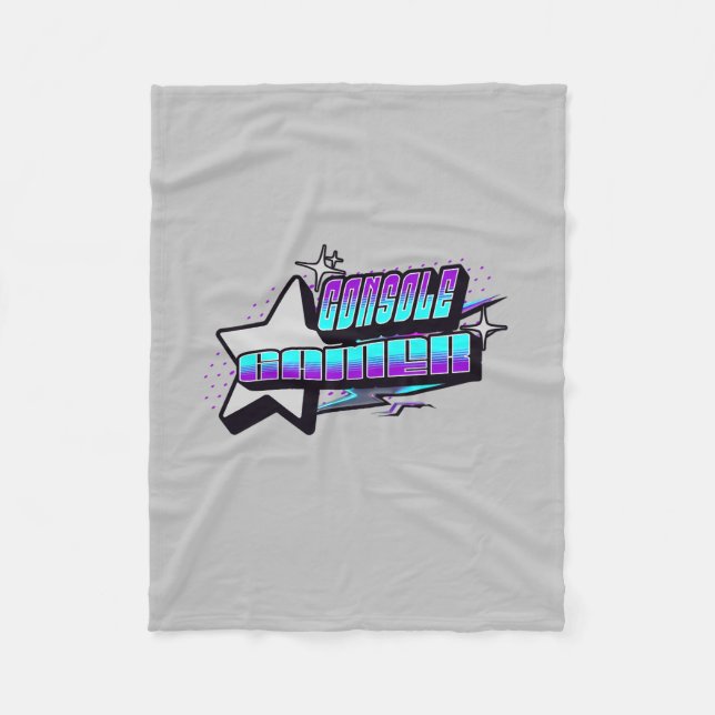 CONSOLE GAMER Y2K STYLE FLEECE BLANKET (Front)