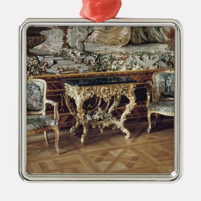 Console table and two armchairs, 1745 metal ornament (Front)
