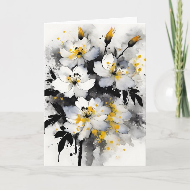 Consolida - Watercolor flowers Card (Front)