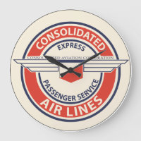 Consolidated Airlines Logo Clocks (LRG or SM)
