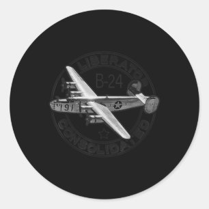 Consolidated B-24 Liberator Ww2 Us Military Aircra Classic Round Sticker