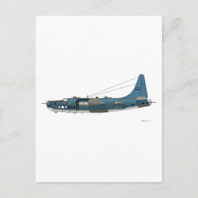 Consolidated PB4Y-2 Privateer Postcard (Front)