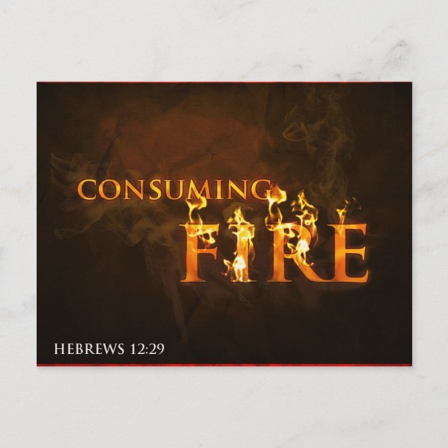 Consommation de feu - carte postale (Devant)