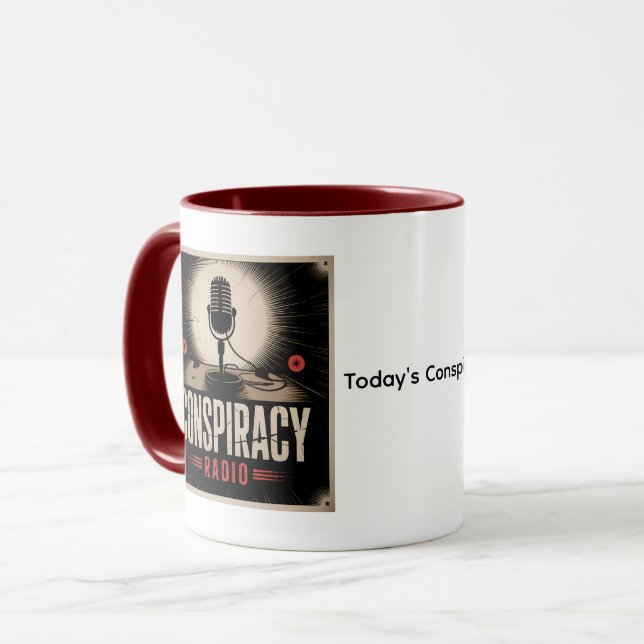 Conspiracy Radio Coffee Mug (Front Left)