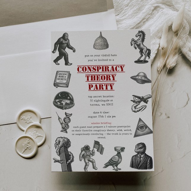 Conspiracy Theory Presentation Party Invitation (Creator Uploaded)