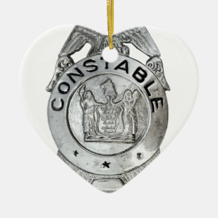 Constable Badge Ceramic Ornament