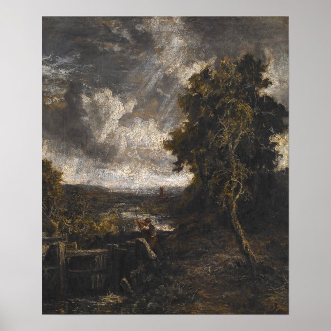 Constable - East Bergholt Lock On Stour Poster (Front)