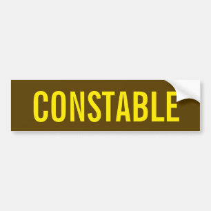 CONSTABLE - Golden Yellow Logo Emblem Bumper Sticker
