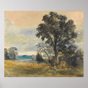 Constable - Landscape At East Bergholt Poster