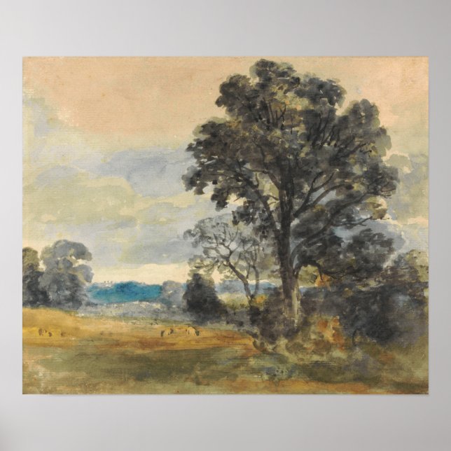 Constable - Landscape At East Bergholt Poster (Front)
