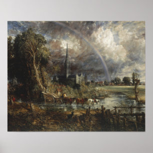 Constable - Salisbury Cathedral From The Meadows Poster