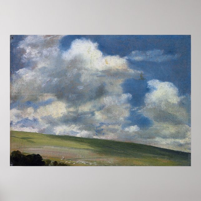 Constable - Scene On The Downs Near Brighton Poster (Front)