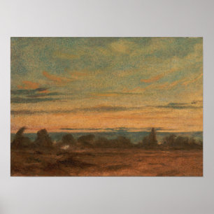 Constable - Summer Evening Landscape Poster