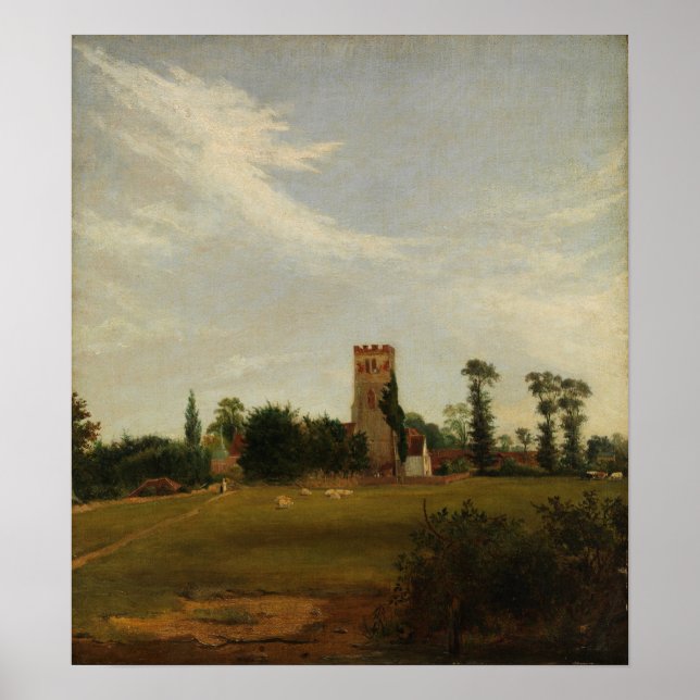 Constable - Tottenham Church 1830 Poster (Front)
