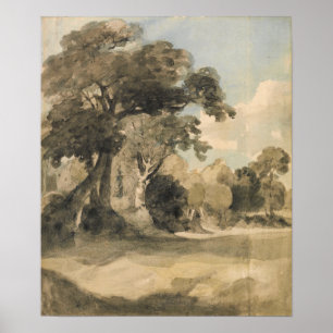 Constable - Trees In A Meadow Poster