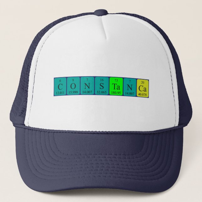 Constança periodic table name hat (Front)