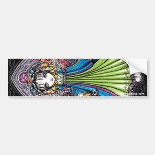 Constance Stained Glass Sunset Angel Bumper Sticker