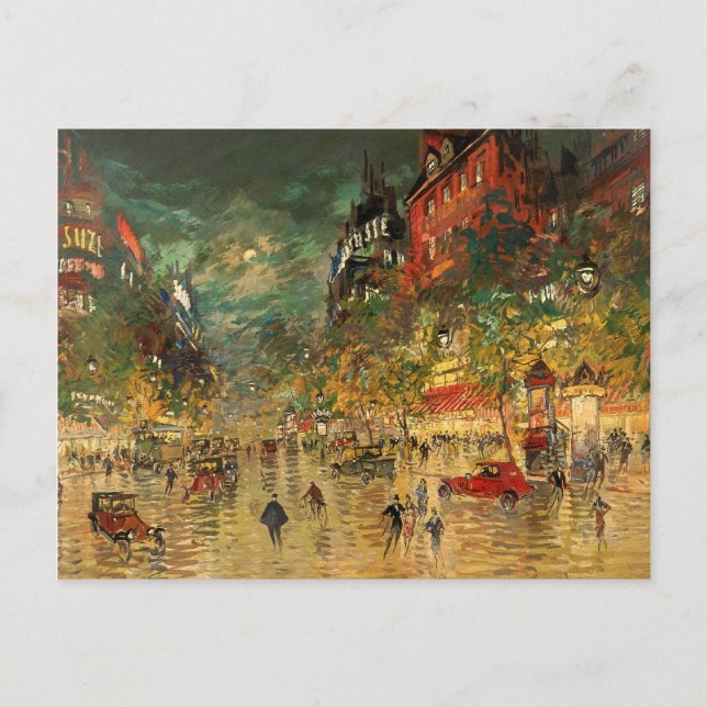 Constantin Korovin: Paris at Night Postcard (Front)