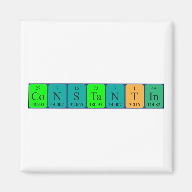 Constantin periodic table name magnet (Front)