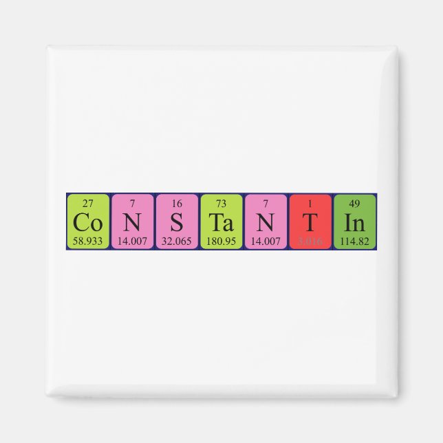 Constantin periodic table name magnet (Front)
