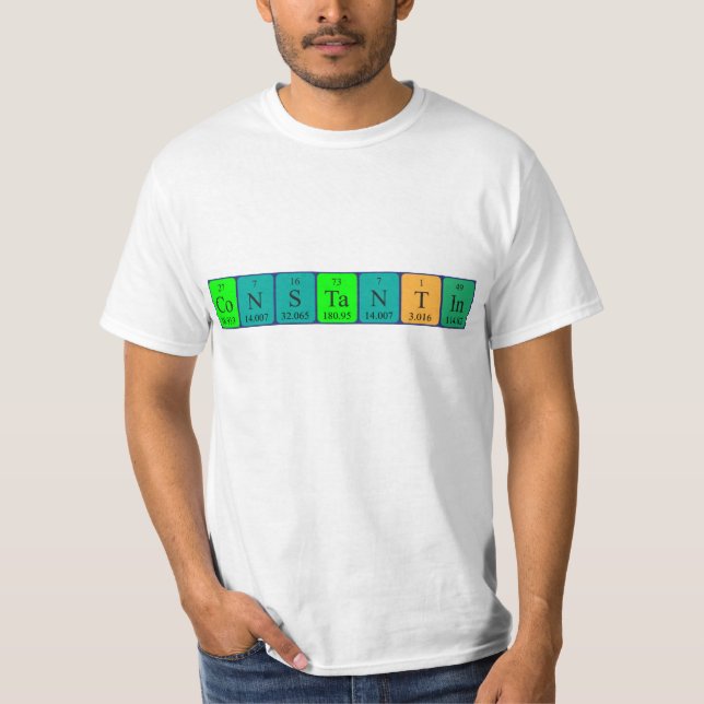Constantin periodic table name shirt (Front)
