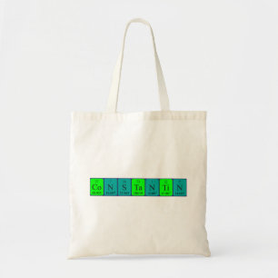 Constantin periodic table name tote bag