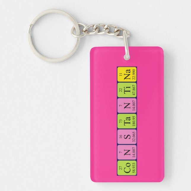 Constantina periodic table name keyring (Front)