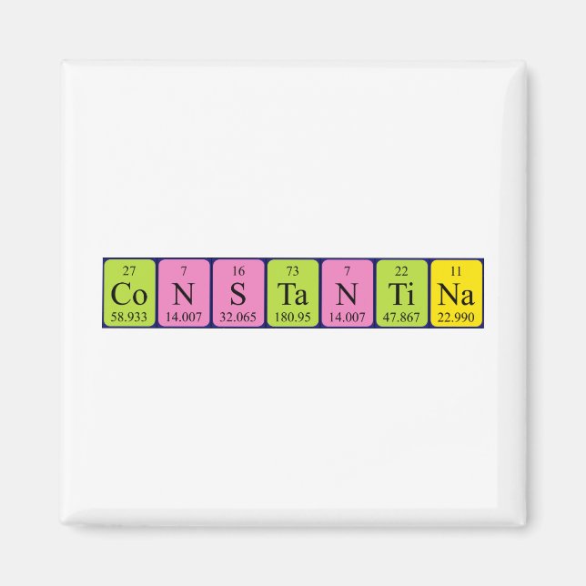 Constantina periodic table name magnet (Front)