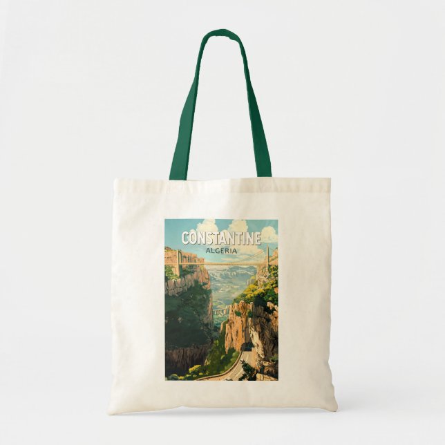 Constantine Algeria Travel Art Vintage Tote Bag (Front)