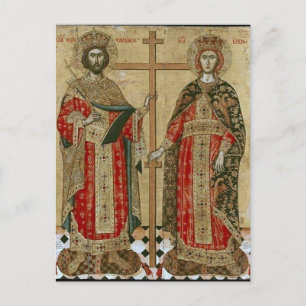 Constantine and Helen by Emmanuel Tzanes Postcard