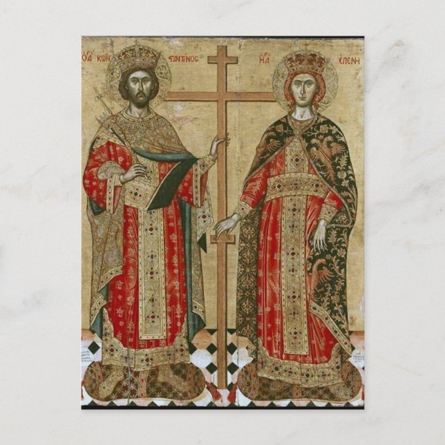 Constantine and Helen by Emmanuel Tzanes Postcard (Front)