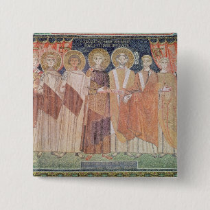 Constantine IV granting Bishop privileges 2 Inch Square Button