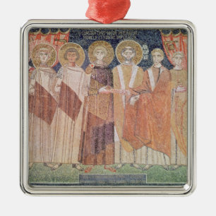 Constantine IV granting Bishop privileges Metal Ornament