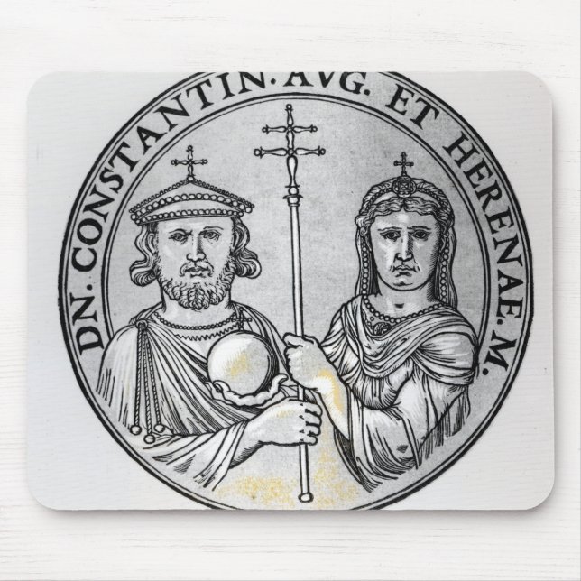 Constantine VI  and his Mother Irene Mouse Pad (Front)