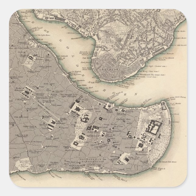 Constantinople Stambool Square Sticker (Front)