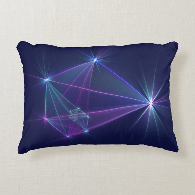 Constellation, Abstract Fantasy Fractal Art Accent Pillow (Front)
