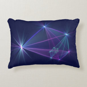Constellation, Abstract Fantasy Fractal Art Accent Pillow