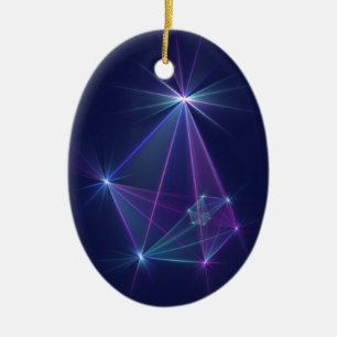 Constellation, Abstract Fantasy Fractal Art Ceramic Ornament