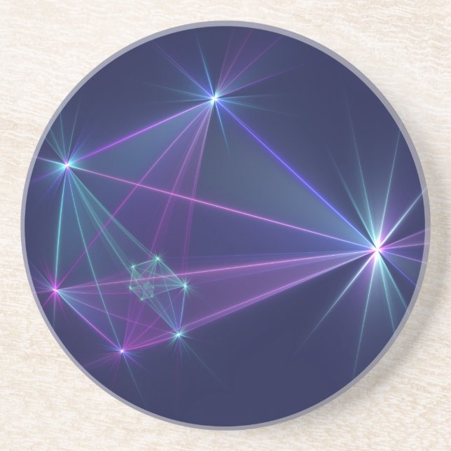 Constellation, Abstract Fantasy Fractal Art Coaster (Front)