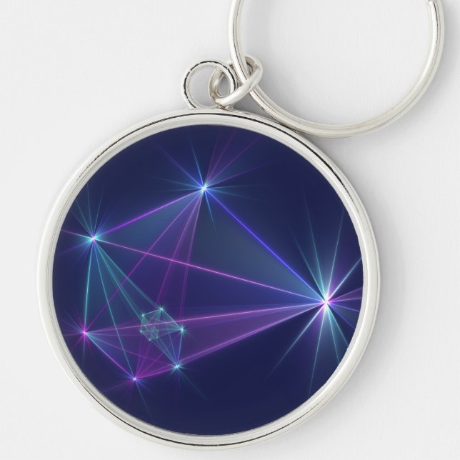 Constellation, Abstract Fantasy Fractal Art Keychain (Front)