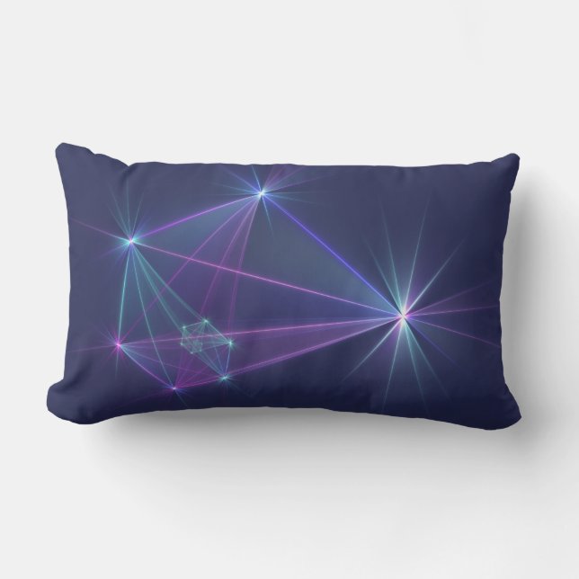 Constellation, Abstract Fantasy Fractal Art Lumbar Pillow (Front)