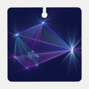 Constellation, Abstract Fantasy Fractal Art Metal Ornament