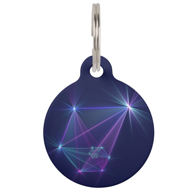 Constellation, Abstract Fantasy Fractal Art Pet Tag (Front)