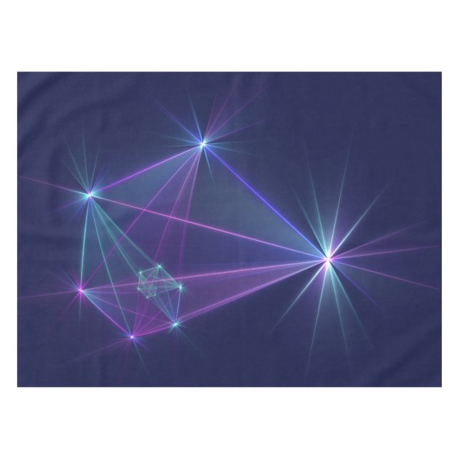 Constellation, Abstract Fantasy Fractal Art Tablecloth (Front (Horizontal))