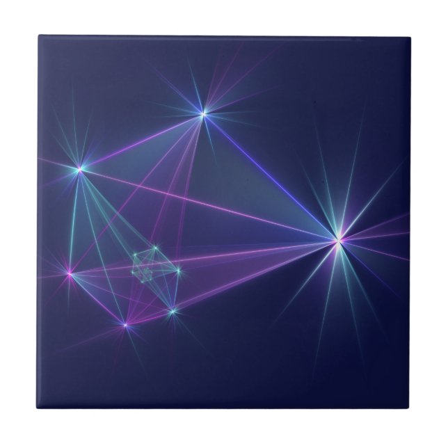 Constellation, Abstract Fantasy Fractal Art Tile (Front)