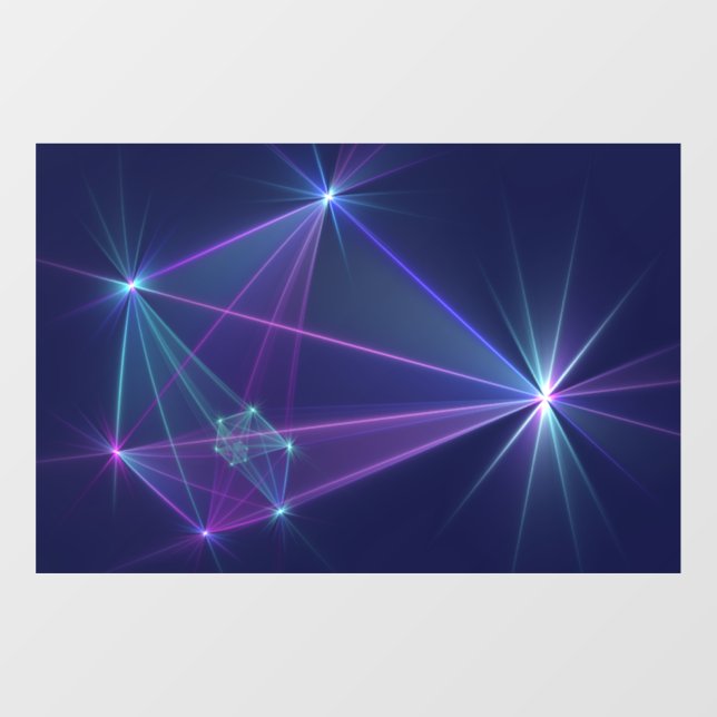 Constellation, Abstract Fantasy Fractal Art Window Cling (Sheet)