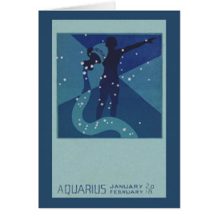 Constellation Aquarius, Astrologie Vintage Zodiaqu