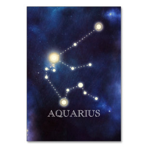 Constellation Aquarius Wedding Table Number