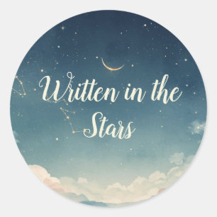 Constellation Baby Shower Favour Tag Watercolor