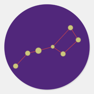 constellation big dipper classic round sticker